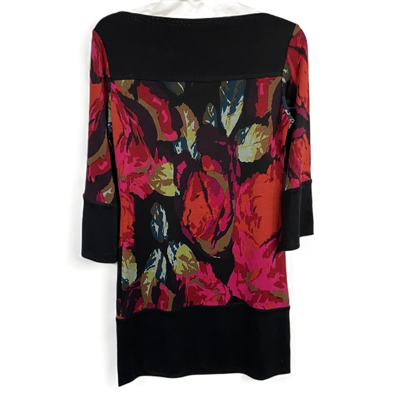 Diane von Furstenberg DVF Dress Size 4 Neera Mini Floral Printed 100% Silk Dress - Picture 5 of 8